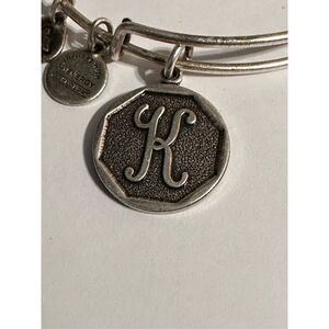 2014  Rare ALEX AND ANI
Silver-Tone K Initial Charm Bangle Bracelet Good vintage
